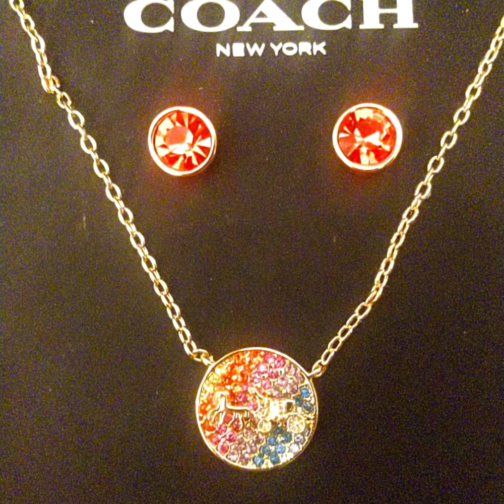 Coach New York Necklace & Earring set - Picture 3 of 6